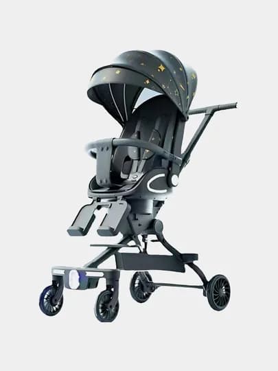 Детская коляска M2, с подсветкой и музыкой, вращающаяся на 360, для отдыха