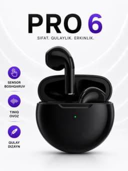Беспроводные наушники Pro 5 air, AirPods Pro 6 1+1 — PODIX-PRO5PRO6-КОРИЧН