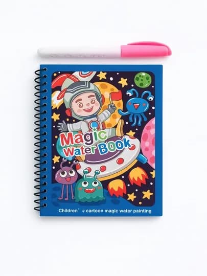 Magic Water Book многоразовая детская водная книжка-раскраска — FAIRYTA-MAGICBOOK3V1-ТЕМНСИН