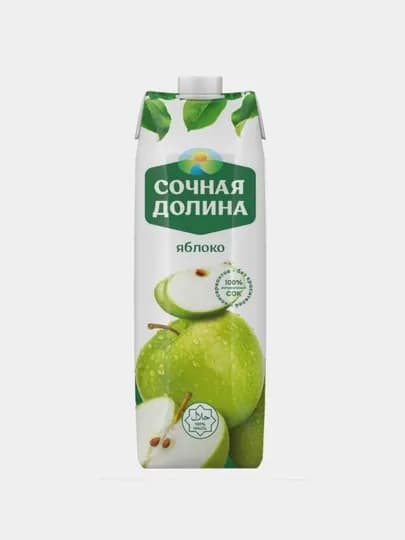 Сок "Сочная Долина" Яблоко, 1 л