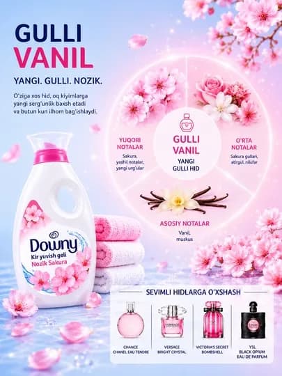 Кондиционер для белья Downy — парфюмированный ополаскиватель для мягкости и свежести