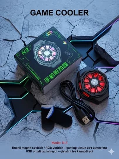 Магнитный игровой кулер N3 с RGB подсветкой — MAGICAK-KULLERT