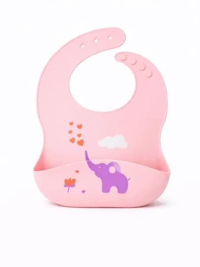 Детский нагрудник силиконовый, водонепроницаемый — RBABY-RABABY15-КОНФЕТН