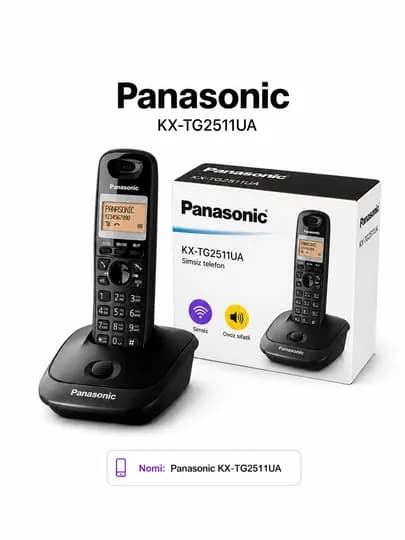 Беспроводной телефон Panasonic KX-TG2511UA — EZOZA11-PANASONIC-ЧЕРН