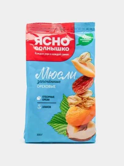 Мюсли Ясно Солнышко, ореховые, 300 г
