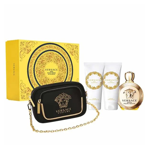 VERSACE EROS POUR FEMME EDP SET 100ML B/L 100ML B/Sh/G 100ML