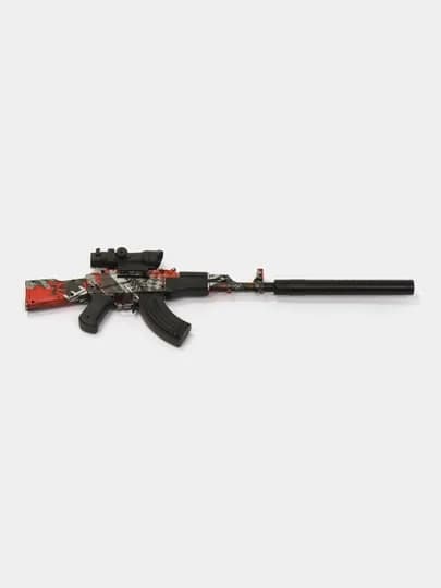Орбиз автомат AK-47 с аккумулятором 76см прицелом, глушителем игрушечный бластер для детей — TOYPLNT-AKMINI-КРАСН