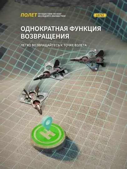 Истребительный дрон-самолёт с радиоуправлением, 360° фокусировкой и яркой RGB-подсветкой