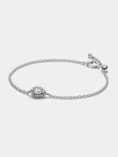 Серебряный браслет, кубический оксид циркония Pandora 593001C01