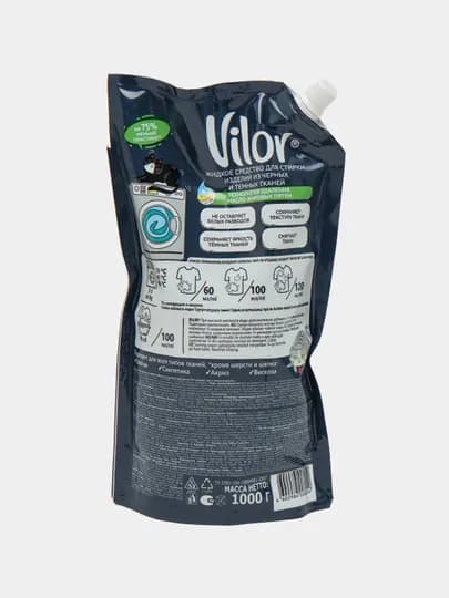 Гель для стирки Vilor для темных и черных тканей, 1 л