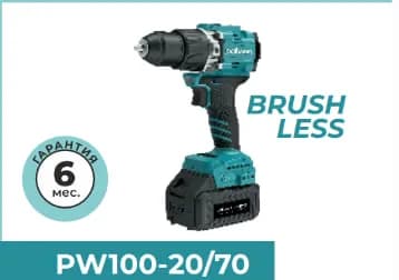 Шуруповерт Pollwon PW100-20/70, синий