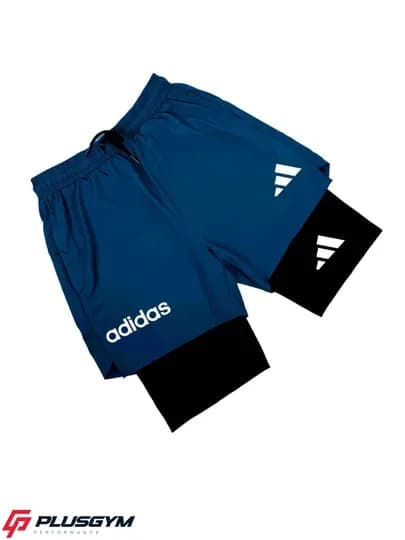 Мужские шорты для фитнеса, с лосинами — PLUSGYM-SHORTIKADIDAS-ТЕМНСИН-L