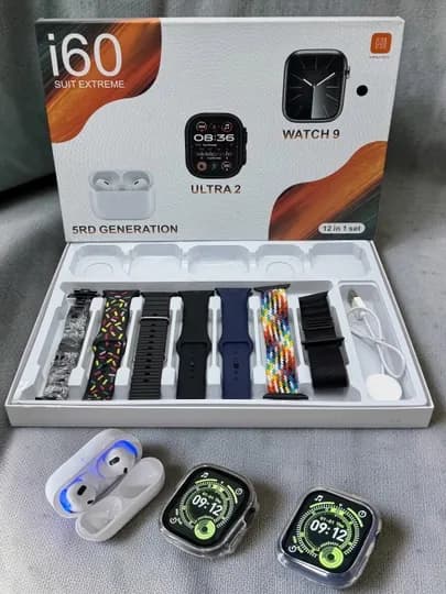 Умные часы, 1+1, 2 Smart Watch 8 и 8 ultra, 11 ремешков и чехол в комплекте — PUMAUZ-WATCH-МЯТН