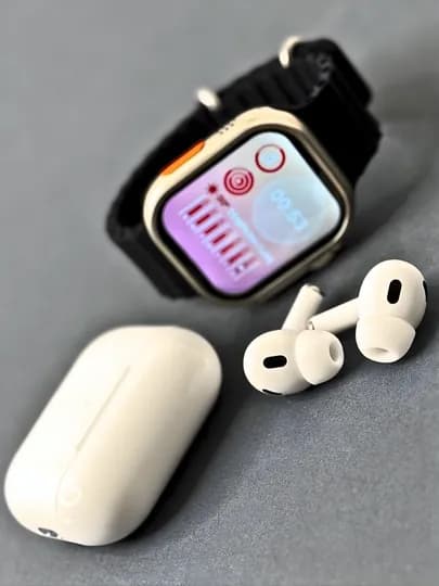 Умные часы, Smart Watch Ultra и наушники iPods pro, с 8 ремешками, подарочный набор 10 в 1
