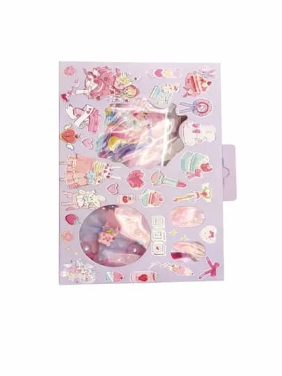 Подарочный набор Kawaii – заколки для волос, стикеры, браслет и кошелёк