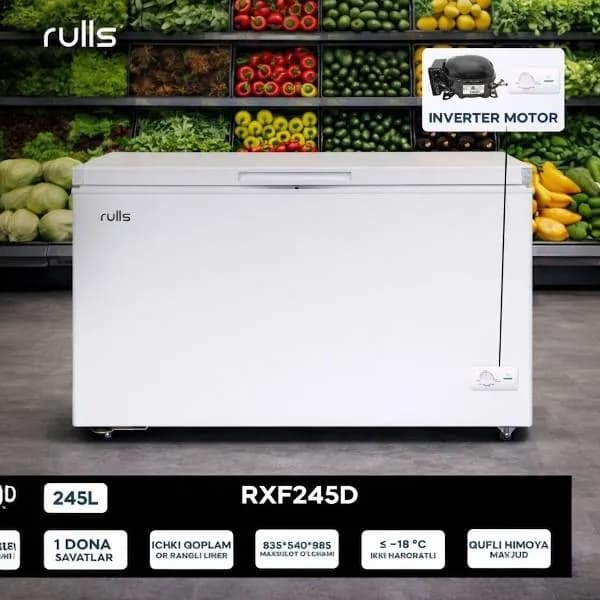 Морозильник Rulls RXF245D, белый