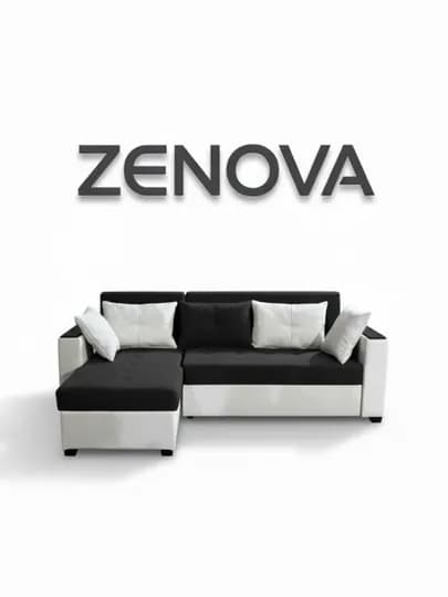 "ZENOVA" ,мягкая мебель, мебель, угловая мебель, кухонная мебель, мебель для гостиной — LOFTFUR-ZENOVA230X150-ЧЕРН-ZNOung-ZNOdek-ZNOmato