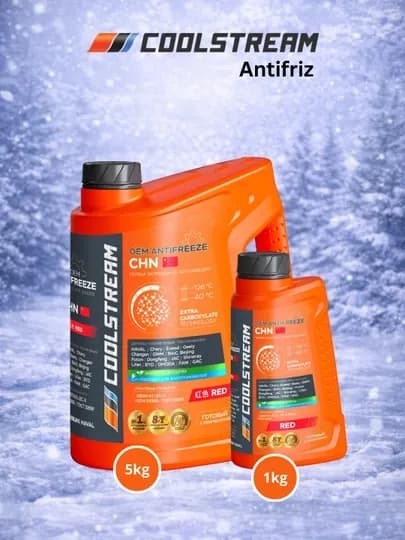 Антифриз COOLSTREAM OEM, красный (-40°C / +126°C), 1 кг / 1,7 кг / 5 кг