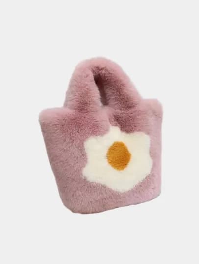 Сумка кросс-боди плюшевая,Мягкая игрушка для — WYBAGS-A19-КОРАЛЛМЕЛ