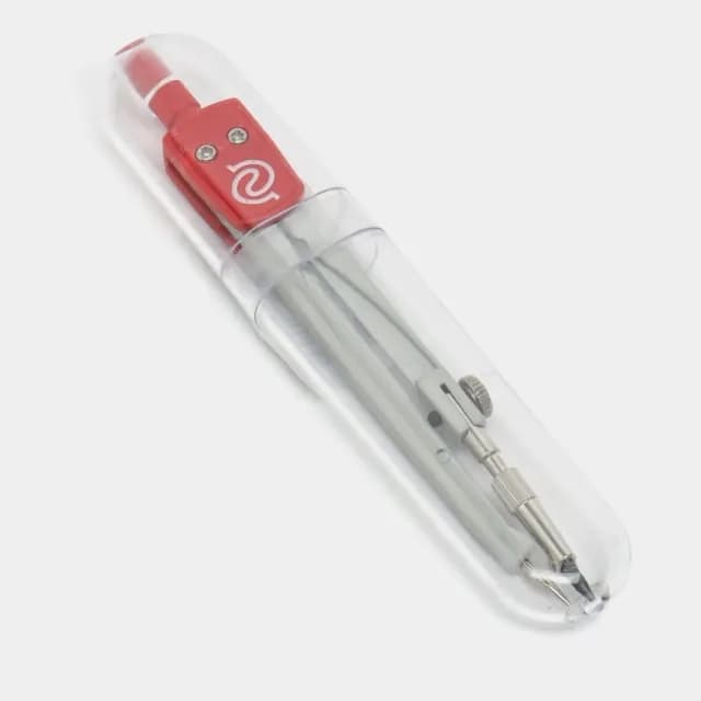 Plastik qalamdonli sirkul, Red