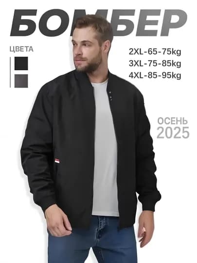 Ветровка мужская, куртка мужская — TRENDD-KRUTKA1-ЧЕРН-XXXL
