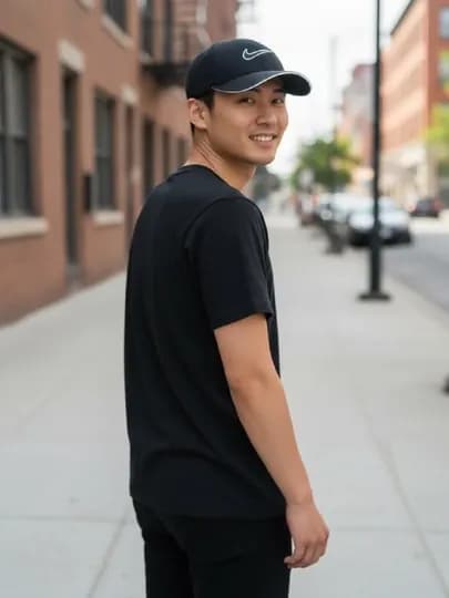 Стильная бейсболка в стиле "Nike", унисекс, черная с золотом