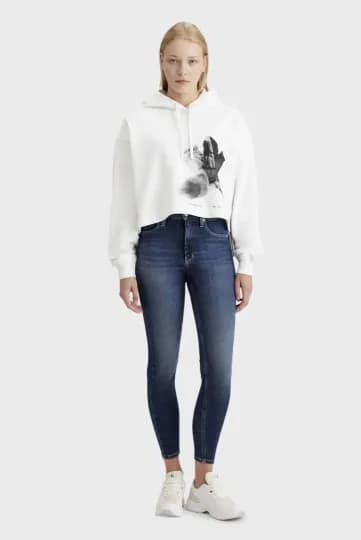Calvin Klein Худи FLOWER GRAPHIC HOODIE J20J223530 — FRGROUP-J20J223530YAF-БЕЛЫЙ-XS