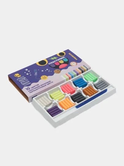 Пластилин для детей Лео Играй, классический, 10 цветов, 120 г — TOPDETI-P1073DD