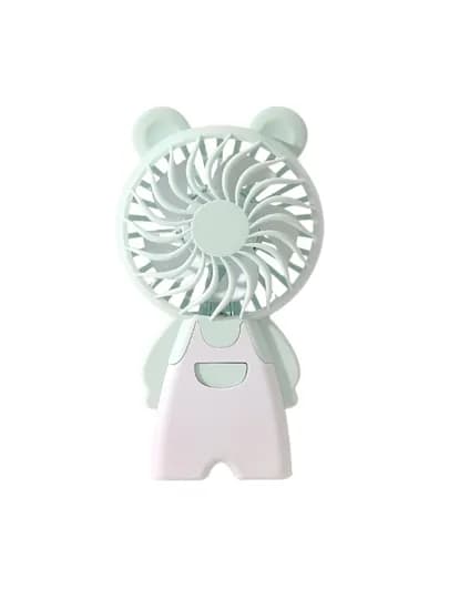 Мини USB-вентилятор – с LED-подсветкой настольный, мультяшный дизайн — TCHSHP-VEL27-БИРЮЗ