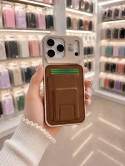 Чехол для iPhone с картхолдером, подставкой, магнитный, премиум экокожа — PRINT02-KOJALICHEXOL97-МОЛОЧ-17MAX