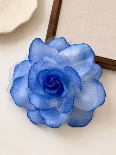 Заколка для волос в виде гавайского цветка, женская заколка цветок, Plumeria — 2646563-GAVAYASVETOK-СИНИЙ