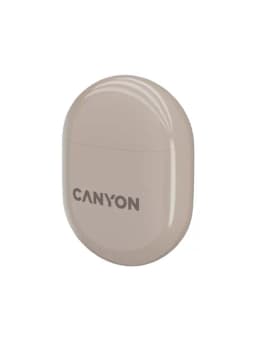 Наушники беспроводные с микрофоном CANYON TWS-6, с чехлом на кейс — TECGLR-TWS6-БЕЖЕВ