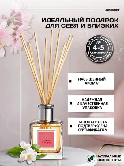 Ароматизатор для дома Areon, 150 мл, освежитель воздуха для машины + аромасаше в подарок