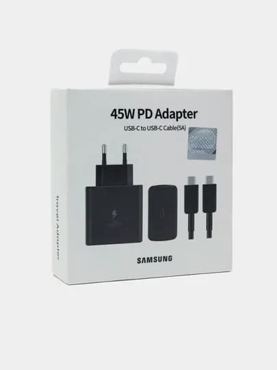 Samsung 45W PD Adapter – мощное и безопасное зарядное устройство — V1-SAMSUNG45W-ЧЕРН