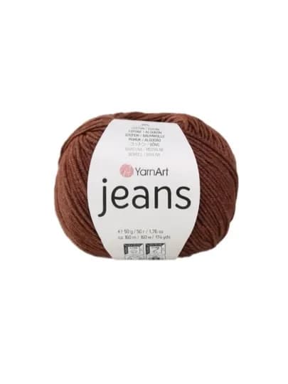 Пряжа YarnArt Jeans 55 % Pamuk 45 % Poliakrilik 50 g 160 mt — PRYAJAU-JEANS-КОРИЧН