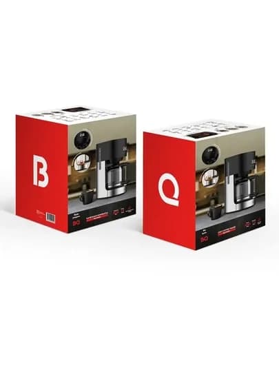 Капельная кофеварка BQ CM1001 объем стеклянной колбы 1.5 л, электрическая мощность 900 Вт