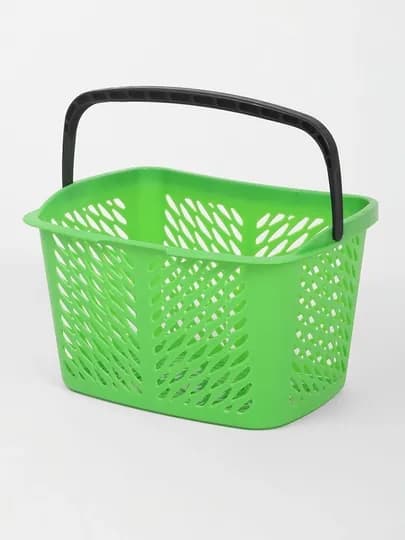 Пластиковая покупательская корзина REKLIME B20C. ECO., цвет зеленый, объем 20 литров — COOLPTE-PLKORZL20