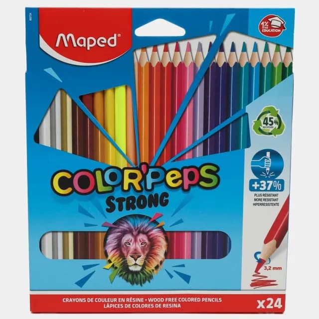 Maped "COLOR'PEPS Strong" 24 ta rangli qalamlar