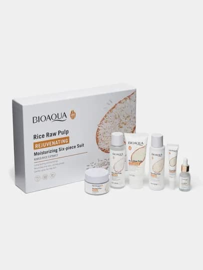 Набор для ухода за лицом Bioaqua, с экстрактом риса, 6 в 1 — 5879654-XNYJYWODZIIJ