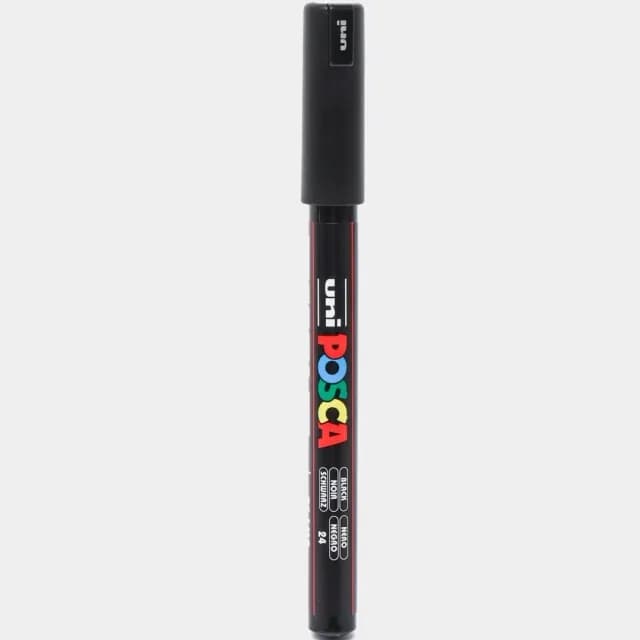 Uni Posca markeri, 0,7 mm, qora
