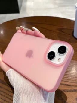 Чехол на iPhone 11,12,13,14,15,16,Pro,Max,Plus, Mini, прозрачный, силикон — PREM1-BLESKMAT-РОЗОВ-17MAX