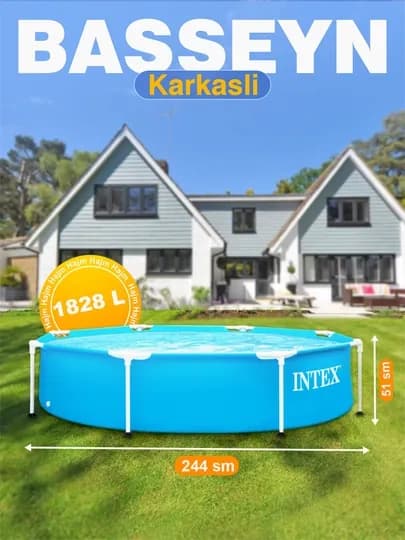 Каркасный бассейн Intex, круглый, разные размеры — INTEX77-26700KA-ИНДИГО