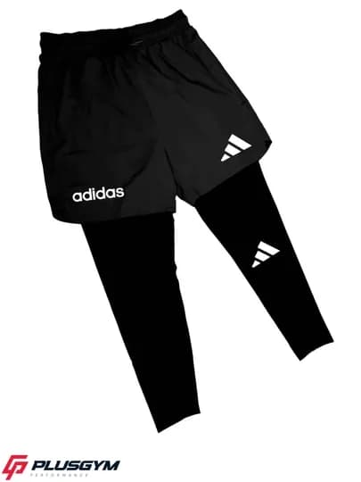 Мужские шорты для фитнеса, с лосинами — PLUSGYM-SHORTIKADIDAS-ЧЕРН-XXL