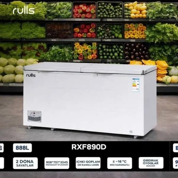 Морозильник Rulls RXD890D, белый