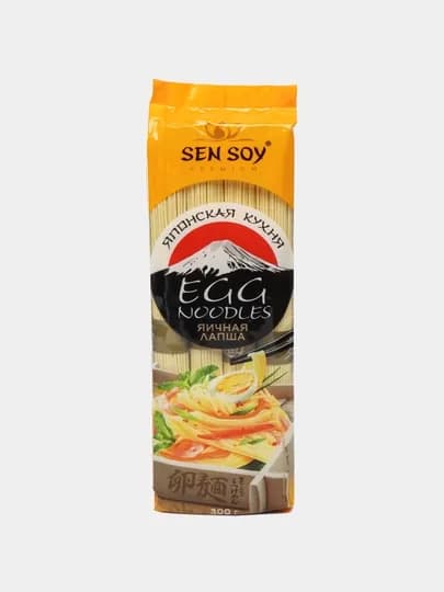Яичная лапша Sen Soy Egg Noodles, 300 г