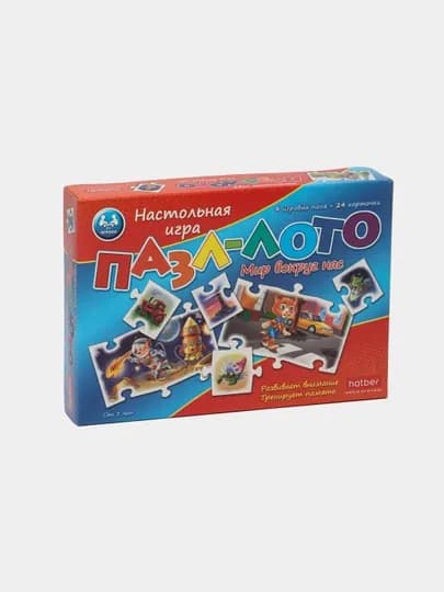 Настольная игра Hatber Пазл-Лото Мир вокруг нас, 24 элементов