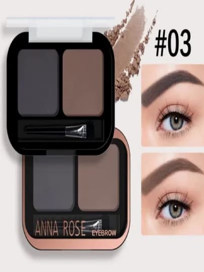 Тени для бровей, два оттенка, водостойкие — BBEAUTY-ANN123-УГОЛЬН