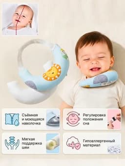 Ортопедическая подушка ,коррекция,0-3года, подушка для детей, подушка с эффектом для шеи,
