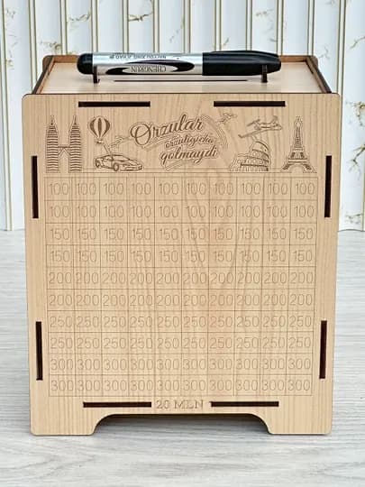 Копилка, ящик для денег, сейф, сбор денег, сейф для сбора денег, копилка для денег — SUPGIFT-ORZU-ЛИМОН-50 MLN