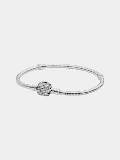 Серебряный браслет, куб. оксид циркония Pandora 590723CZ